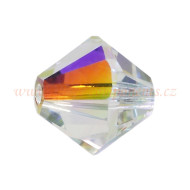 Swarovski korálky XILION 5328 6mm - Sluníčka -  Crystal AB Swarovski korálky XILION 5328 6mm - Sluníčka -  Crystal AB